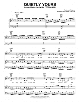 page one of Quietly Yours (from Persuasion) (Piano, Vocal & Guitar Chords (Right-Hand Melody))