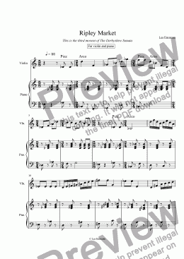page one of Violin Sonata 3rd movement. Ripley Market