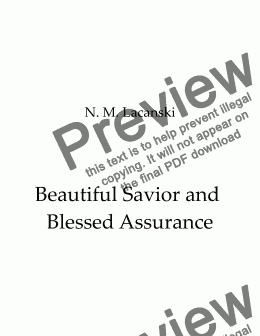 page one of Beautiful Savior and Blessed Assurance 