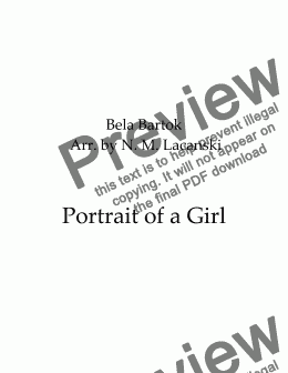 page one of Portrait of a Girl