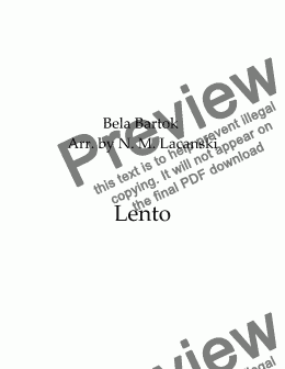 page one of Lento 