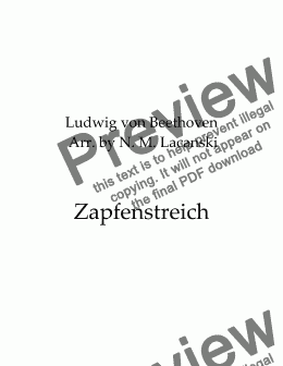 page one of Zapfenstreich