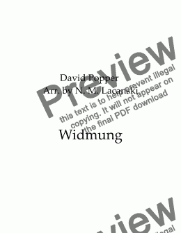 page one of Widmung