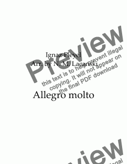 page one of Allegro molto 