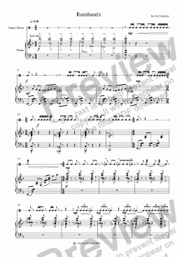 page one of Rumbastix for Side drum and Piano