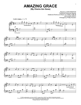 page one of Amazing Grace (My Chains Are Gone) (arr. Phillip Keveren) (Piano Solo)