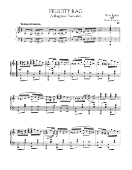 page one of Felicity Rag (Piano Solo)