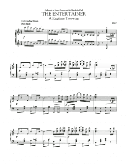 page one of The Entertainer (Piano Solo)