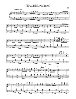 page one of Peacherine Rag (Piano Solo)