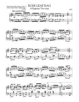 page one of Rose Leaf Rag (Piano Solo)