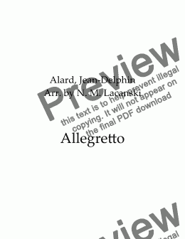 page one of Allegretto 