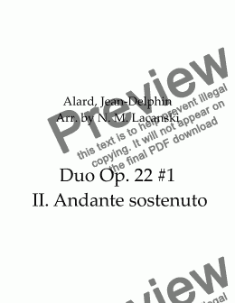 page one of Duo Op 22 #1 II Andante sostenuto 