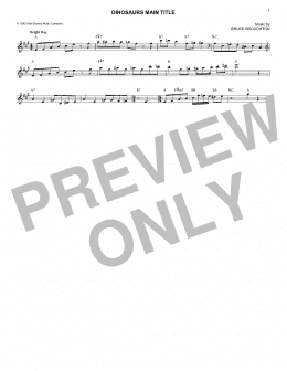 page one of Dinosaurs Main Title (Lead Sheet / Fake Book)