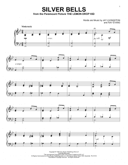 page one of Silver Bells (Piano Solo)