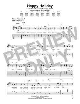 page one of Happy Holiday (Easy Guitar Tab)