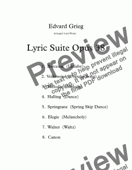 page one of Lyric Suite