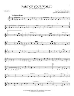 page one of Part Of Your World (from The Little Mermaid) (Ocarina)