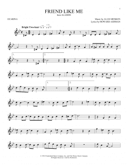 page one of Friend Like Me (from Aladdin) (Ocarina)