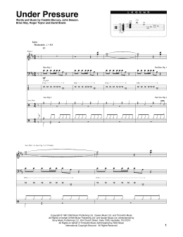 page one of Under Pressure (Transcribed Score)