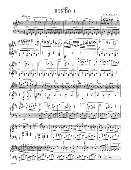 page one of Rondo In D Major, K. 485 (Piano Solo)