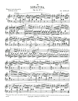 page one of Sonatina In C Major, Op. 55, No. 1 (Piano Solo)