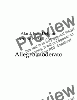 page one of Allegro moderato 