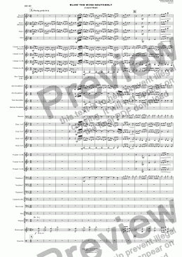 page one of BLOW THE WIND SOUTHERLY - Concert Band