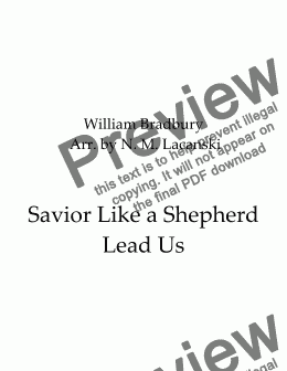 page one of Savior Like a Shepherd Lead Us