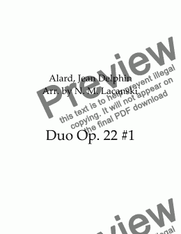 page one of Duo Op 22 #1 