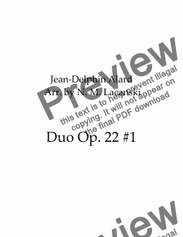 page one of Duo Op 22 #1