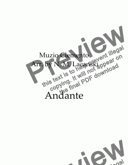 page one of Andante 