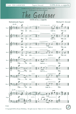 page one of The Gardener (SATB Choir)