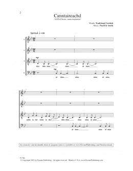 page one of Canntaireachd (SATB Choir)