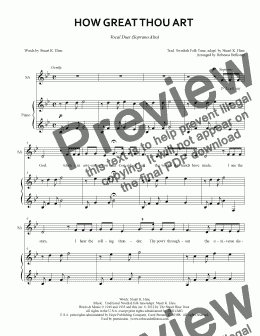 page one of How Great Thou Art (Vocal Duet)