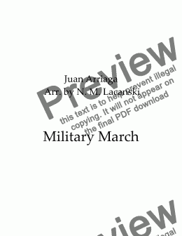 page one of Military March 