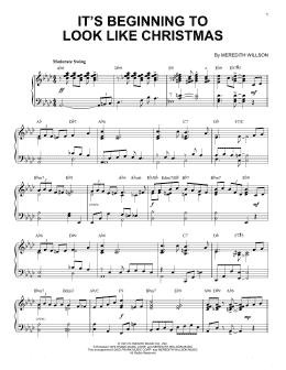 page one of It's Beginning To Look Like Christmas [Jazz version] (arr. Brent Edstrom) (Piano Solo)