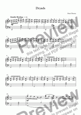 page one of Dryads - Full Score