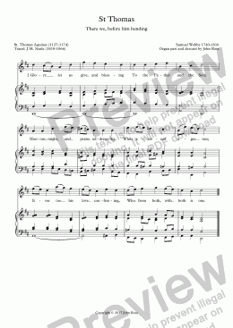 page one of St Thomas (Therefore we, before him bending) - descant & reharmonization