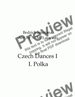 page one of Czech Dances I I. Polka