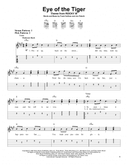 page one of Eye Of The Tiger (Easy Guitar Tab)