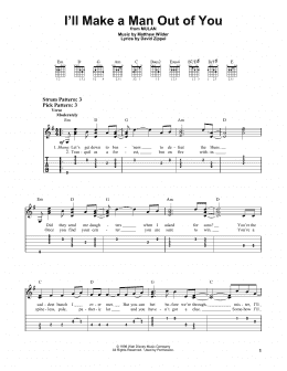 page one of I'll Make A Man Out Of You (from Mulan) (Easy Guitar Tab)