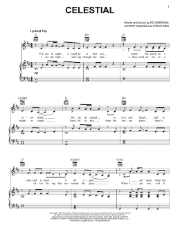 page one of Celestial (Piano, Vocal & Guitar Chords (Right-Hand Melody))