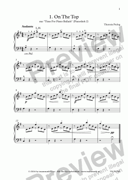 page one of Time For Piano Ballads: 01. On The Top (KS)