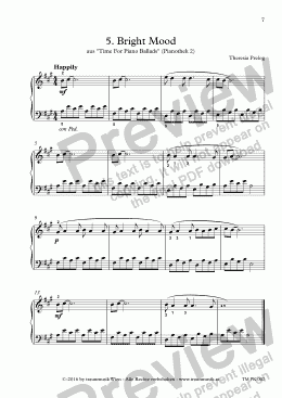 page one of Time For Piano Ballads: 05. Bright Mood (KS)