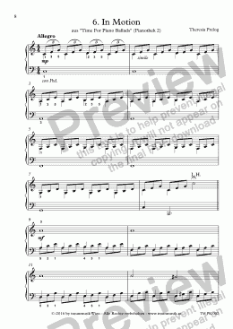 page one of Time For Piano Ballads: 06. In Motion (KS)