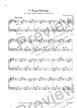 page one of Time For Piano Ballads: 09. Keep Shining (KS)