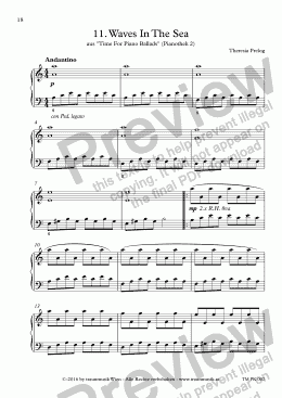 page one of Time For Piano Ballads: 11. Waves In The Sea (KS)