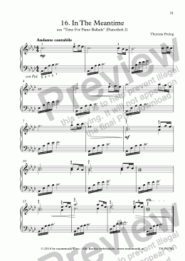 page one of Time For Piano Ballads: 16. In The Meantime (KS)