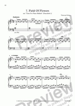 page one of Time For Piano Ballads: 07. Field Of Flowers (KS)