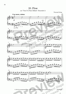 page one of Time For Piano Ballads: 20. Flow (KS)